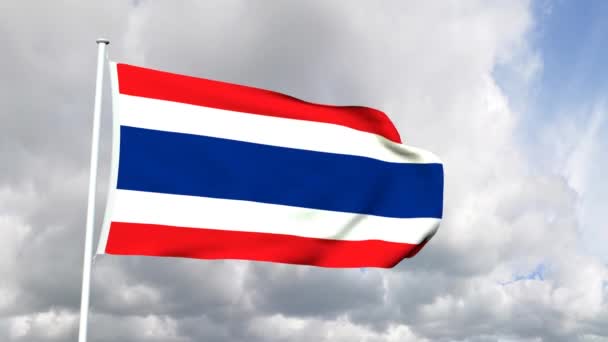 Drapeau de la thaïlande — Video