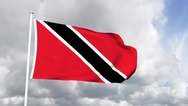 Bandeira de Trinidad e Tobago — Vídeo de Stock