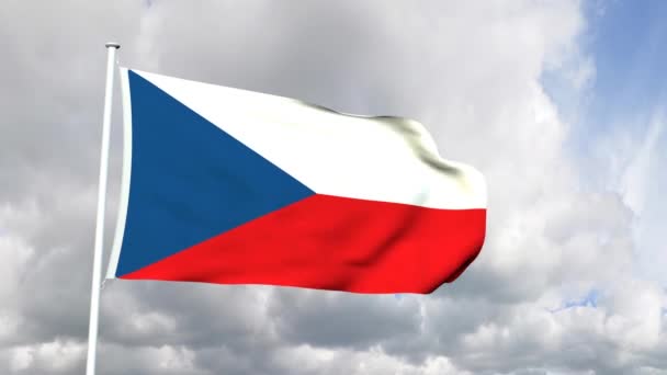 Flag of the Czech Republic — Stock Video