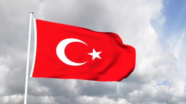 Флаг Турции — стоковое видео