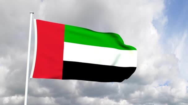 Bandera de los emiratos árabes unidos — Vídeos de Stock