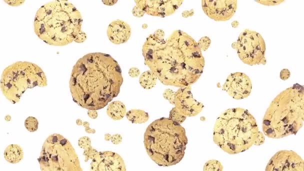 Cookies falling down — Stock Video