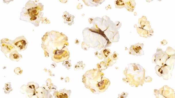 Vallende popcorn — Stockvideo