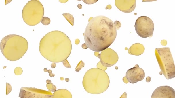 Potatos cadenti — Video Stock