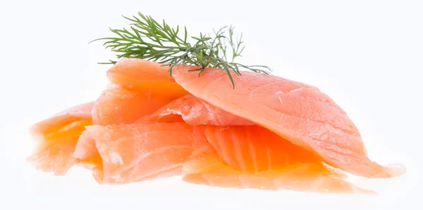 Heap of Salmon on white — Stock Photo, Image