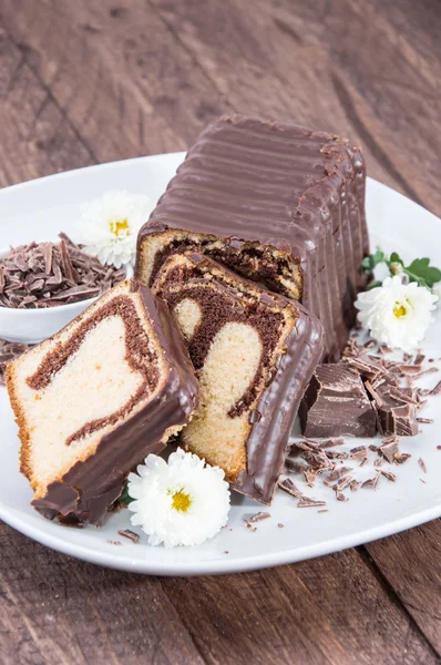 Friss sült csokoládé torta — Stock Fotó