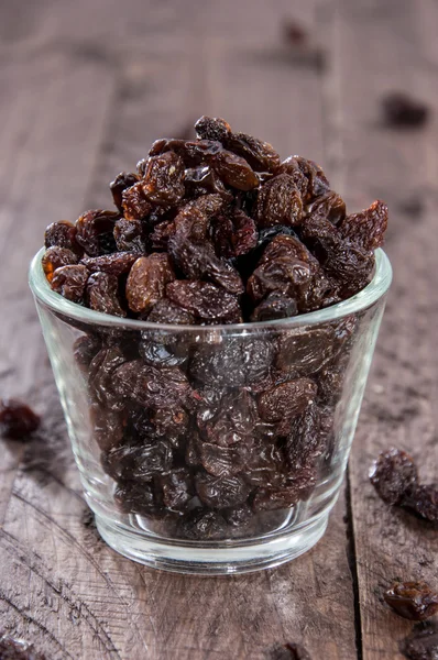 Glass filled with Raisins — Stock Photo, Image