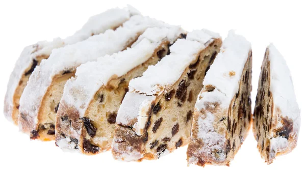 Christmas Stollen isolated on white — Stock Photo, Image