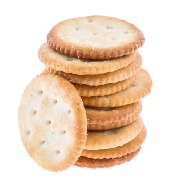 Galletas apiladas en blanco — Foto de Stock