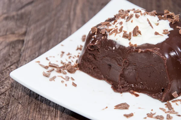 Gedeelte van chocolade pudding — Stockfoto
