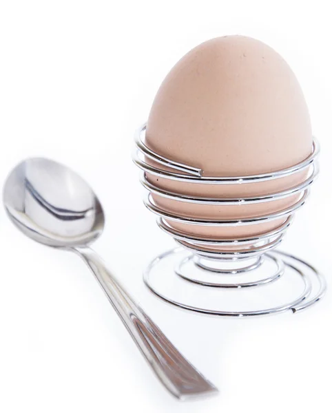 Boiled egg isolated on white — Stock Photo, Image