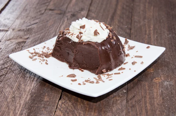 Friss készült csokoládé puding — Stock Fotó