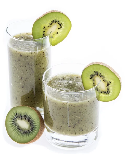 Kiwi smoothie isolerad på vit — Stockfoto