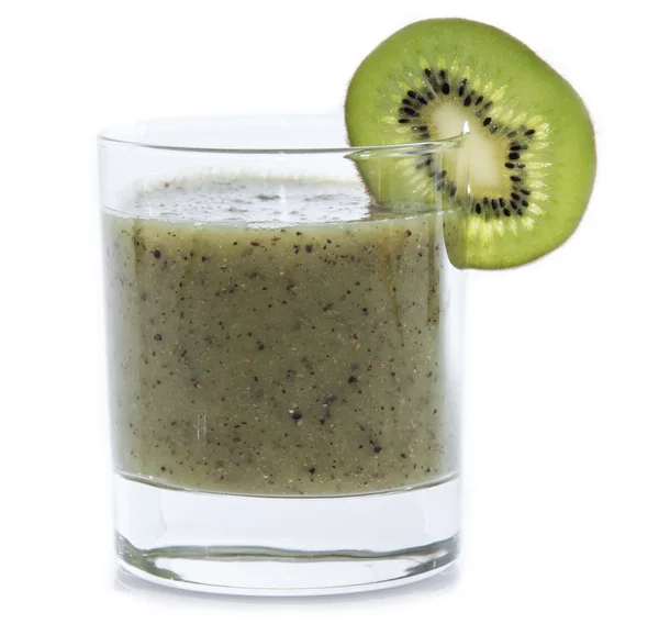 Kiwi smoothie isolerad på vit — Stockfoto