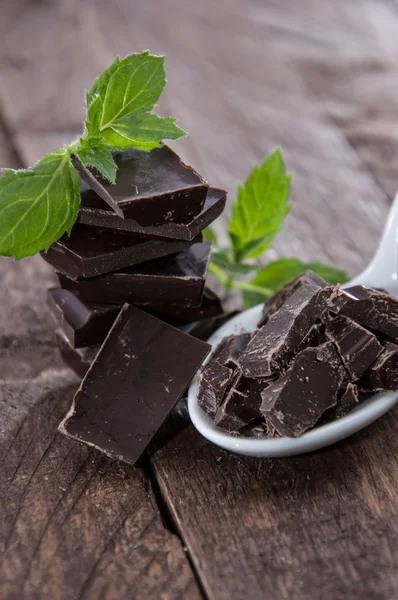 Chokolade og Mint på træ - Stock-foto