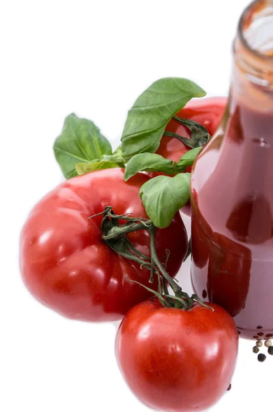Beyaz izole domates ketçap — Stok fotoğraf
