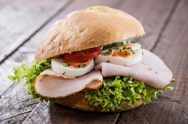 Készült friss csirke szendvics — Stock Fotó