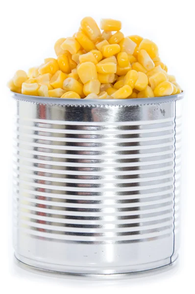 缶詰トウモロコシの白 — ストック写真