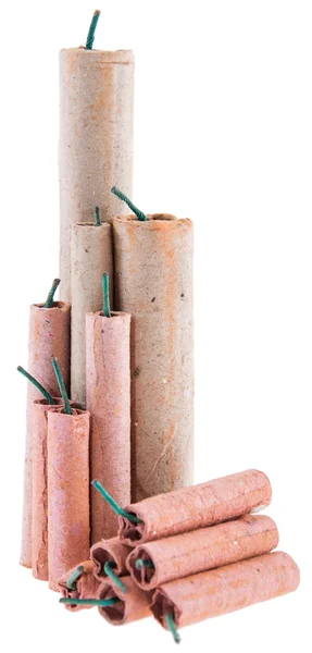Isolated Firecrackers with Copyspace — Stock Photo, Image