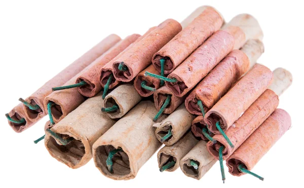 Heap of Firecrackers on white — Stock Photo, Image