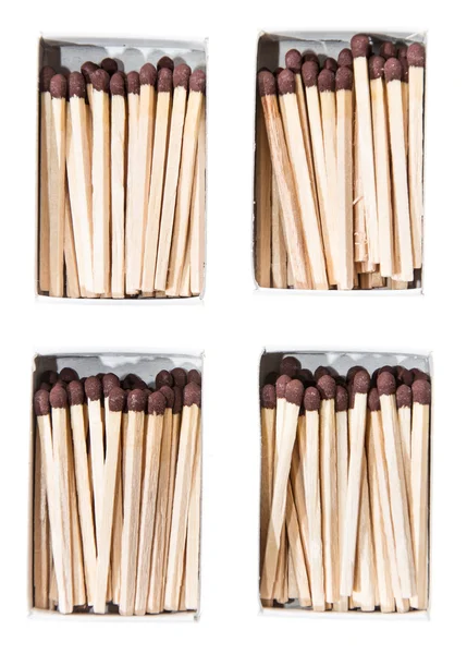 Matchsticks in een doos — Stockfoto