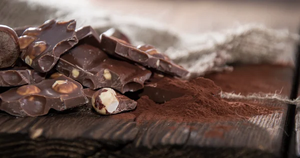 Mogyorós csokoládé — Stock Fotó