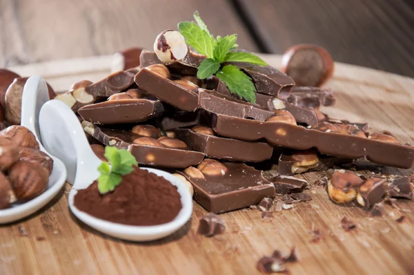 Hasselnöt choklad — Stockfoto