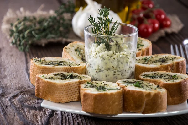 Portion of Garlic Bread — Stock Photo, Image