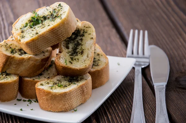 Porção de pão de alho — Fotografia de Stock