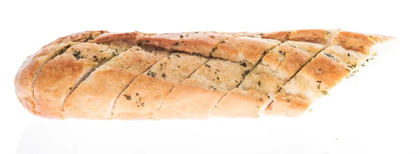 Knoflook brood geïsoleerd op wit — Stockfoto