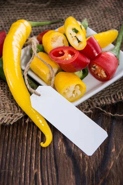 Gemischte Chilischoten — Stockfoto