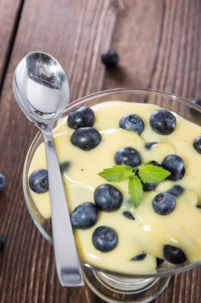 Portion of Blueberry Pudding — Stock Photo, Image