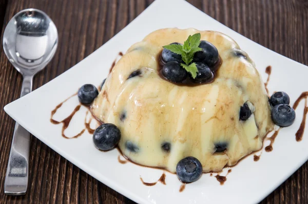 Portion of Blueberry Pudding — Stock Photo, Image