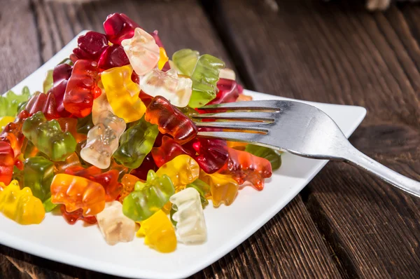 Gummi Bears on a plate Stock Picture