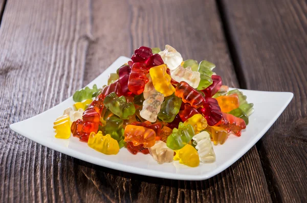 Gummi Bears on a plate Royalty Free Stock Images