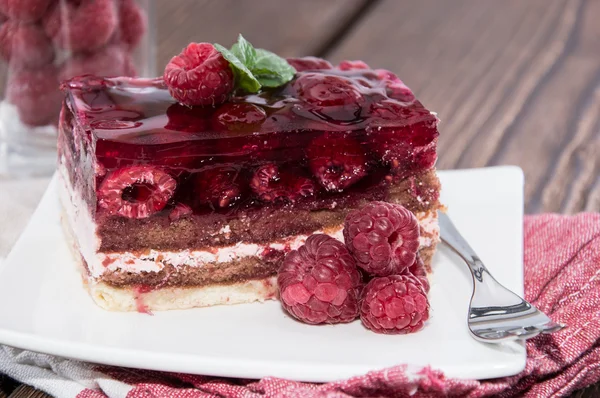 Tarte aux framboises aux fruits — Photo