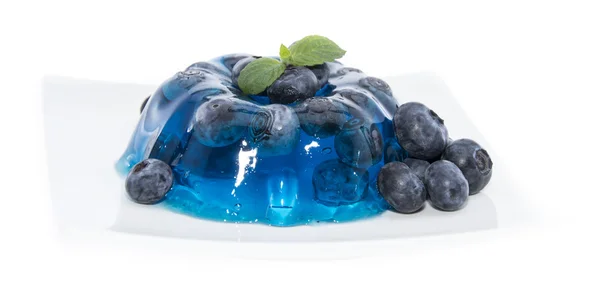 Blueberry Jello isolado em branco — Fotografia de Stock