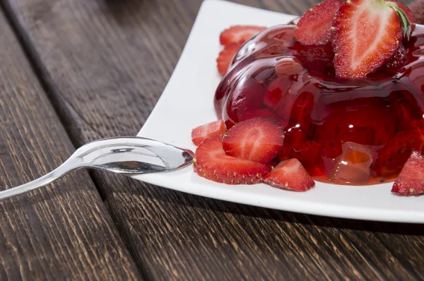 Portion Erdbeermarmelade — Stockfoto