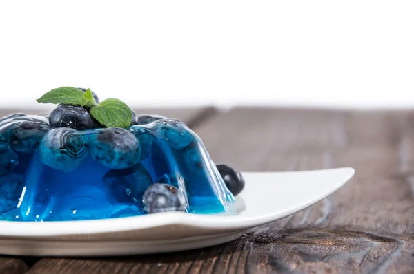 Blueberry Jello em uma mesa — Fotografia de Stock