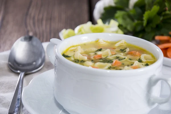 Część zupa z makaronem — Zdjęcie stockowe