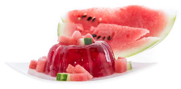 Watermelon Jello on white — Stock Photo, Image