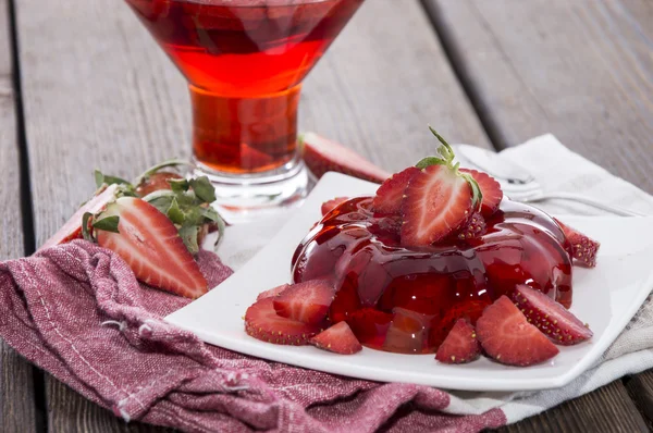 Jello aux fraises fait maison — Photo