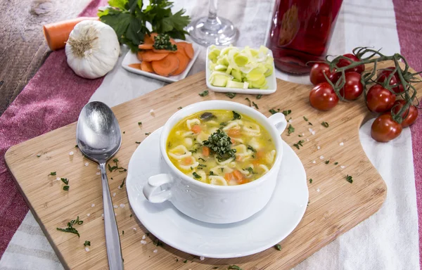 Portion of fresh made Soup — Stock Photo, Image