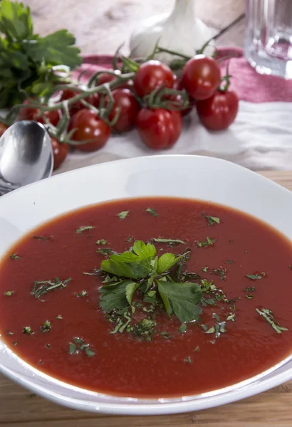 Zuppa di pomodoro fatta in casa — Foto Stock