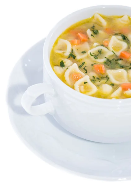 Porție de supă izolată pe alb — Fotografie, imagine de stoc