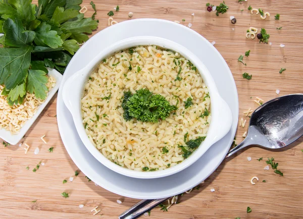 Buchstabensuppe in einer Schüssel — Stockfoto