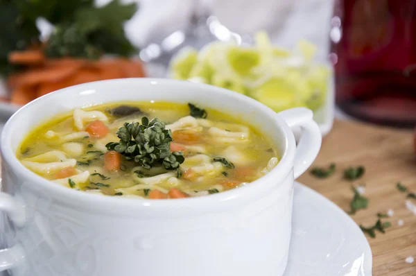 Portion of Noodle Soup — Stock Photo, Image