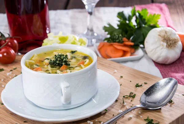 Portion of fresh made Soup — Stock Photo, Image