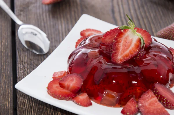 Jello aux fraises fait maison — Photo