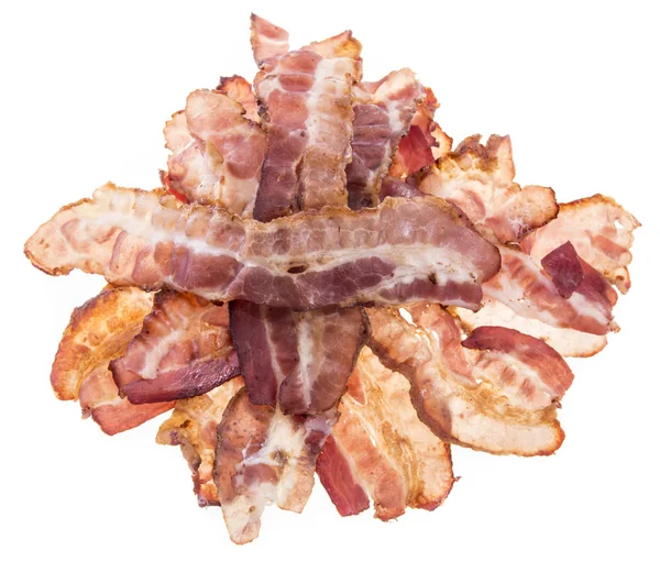 Montón de tocino en blanco — Foto de Stock